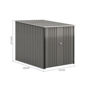 Outdoor Garden Storage Shed Bike Metal Pent Tool Shed House Bin Park 2-4 Bicycle