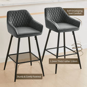 1/2/4X Breakfast Bar Stools Velvet Padded Bar Chairs Seat Kitchen Pub Stool UK