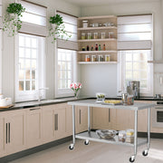 Commercial Catering Work Top Table Stainless Steel Bench Kitchen Food Storage