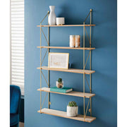 5 Tier Metal Wire Black/White/Gold Wall Floating Shelf Display Storage Shelves