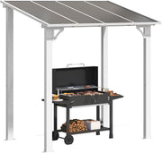 3 x 3m Wall Mounted Pergola Outdoor Aluminium Gazebo Patio Lean to Awning Deck