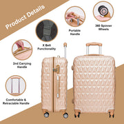 Hard Shell PC+ABS Cabin Suitcase 4 Wheel Travel Luggage Trolley Lightweight Case