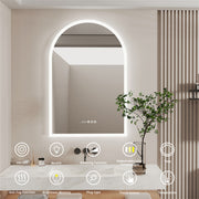 Oversized Bathroom Mirror LED Lighted Wall Mirror with Demister Exclusive Design