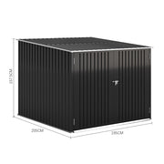 Outdoor Garden Storage Shed Bike Metal Pent Tool Shed House Bin Park 2-4 Bicycle