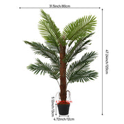 2ft-6FT Large Artificial Palm Tree Indoor Outdoor Potted Plant Home Office Decor
