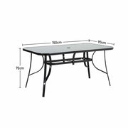 Outdoor Garden Furniture Table And Chairs 4/6 Seat Patio Dining Set Parasol Hole