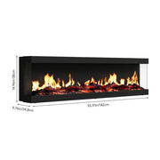 LED Fireplace Media Wall Fire Wall Mounted/Free Standing Electric Heater 50 60