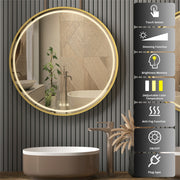 Oversized Bathroom Mirror LED Lighted Wall Mirror with Demister Exclusive Design