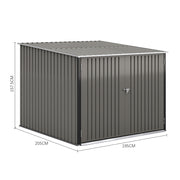 Outdoor Garden Storage Shed Bike Metal Pent Tool Shed House Bin Park 2-4 Bicycle