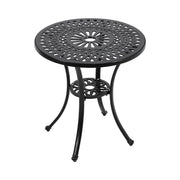 3/5Pcs Cast Aluminum Bistro Set Garden Furniture Dining Table & Cushioned Chairs