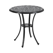 3/5Pcs Cast Aluminum Bistro Set Garden Furniture Dining Table & Cushioned Chairs