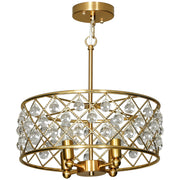 Crystal Chandelier w/Adjustable Height, 4-Light Ceiling Light Refurbished