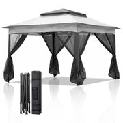 3.3x3.3m Pop Up Gazebo Garden Party Canopy Tent with Removable Mesh Sidewall UK