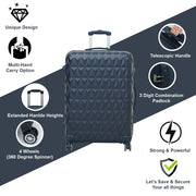 Hard Shell PC+ABS Cabin Suitcase 4 Wheel Travel Luggage Trolley Lightweight Case