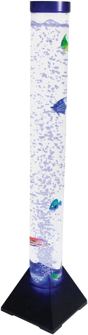 LED Colour Changing Bubble Floor Tower Fish Lava Kids Bedroom Sensory Light Lamp