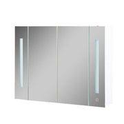 Bathroom Cabinet Mirror LED Touch Shelves Storage Wall Mounted Makeup Washroom