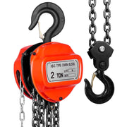 2 Ton 2000Kg Chain Block & Tackle Engine Lifting Hoist Pulley 3M Cable