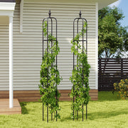 1x,2x Outdoor Garden Metal Obelisk Climbing Plant Support Frame Trellis 1.7M