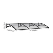 Door Canopy Awning Back Front Window Roof Rain Cover Porch Patio Outdoor Shelter
