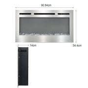 40/50/60/70/80/100'' Insert/ Wall Mounted LED Fireplace Wall Inset Into Fire NEW