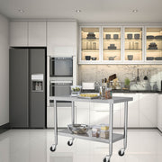 Commercial Catering Work Top Table Stainless Steel Bench Kitchen Food Storage