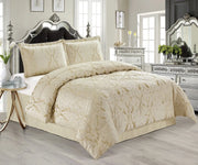 3 Pcs Bedspread Jacquard Quilted Heavy Comforter Bedding Set Bed Throw & Pillows