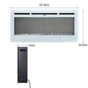 40/50/60/70/80/100'' Insert/ Wall Mounted LED Fireplace Wall Inset Into Fire NEW