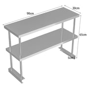 Commercial Catering Work Top Table Stainless Steel Bench Kitchen Food Storage