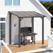 3 x 3m Wall Mounted Pergola Outdoor Aluminium Gazebo Patio Lean to Awning Deck