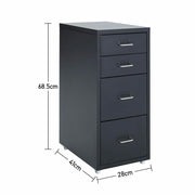 3-10 Drawer Metal Filing Cabinet Cupboard on Castors Cabinet Storage Home Office