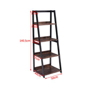 Ladder Shelf Bookshelf 4-Tier Shelving Plant Stand Cabinet Storage Cupboard Rack