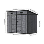 8x4 6x4 8x6 Large Plastic Shed Outdoor Garden Tools Storage House w/ Door&Window