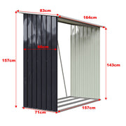 Outdoor Garden Storage Shed 4x8' 5x4FT Pent Plastic Utility Tool House Log Sheds