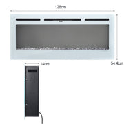 40/50/60/70/80/100'' Insert/ Wall Mounted LED Fireplace Wall Inset Into Fire NEW