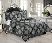 3 Pcs Bedspread Jacquard Quilted Heavy Comforter Bedding Set Bed Throw & Pillows