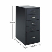 3-10 Drawer Metal Filing Cabinet Cupboard on Castors Cabinet Storage Home Office