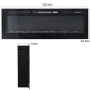 40/50/60/70/80/100'' Insert/ Wall Mounted LED Fireplace Wall Inset Into Fire NEW