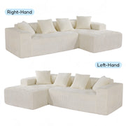 JUMBO CORD MODULAR L SHAPE CORNER SOFA 4 SEATER FURNITURE SETTEE SUITE POUFFE UK