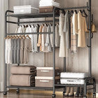 Clothes Rail 120KG Load Clothes Rack Shelfs Shoe Rack Display Stand Heavy Duty