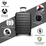 Hard Shell PC+ABS Cabin Suitcase 4 Wheel Travel Luggage Trolley Lightweight Case
