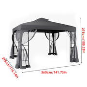 Aluminium Pergola Outdoor Garden Gazebos Summer Gazebo Large Canopy Patio Awning