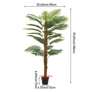 2ft-6FT Large Artificial Palm Tree Indoor Outdoor Potted Plant Home Office Decor
