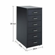 3-10 Drawer Metal Filing Cabinet Cupboard on Castors Cabinet Storage Home Office