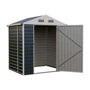 Garden Metal Shed Storage Tools Shed 6x4.2/8.2/10ft Waterproof with Door & Vents