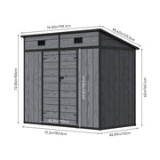 8x4 6x4 8x6 Large Plastic Shed Outdoor Garden Tools Storage House w/ Door&Window