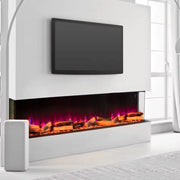 Electric Fireplace 12 Fire Flame Insert LED Panoramic Living Room Media Heater