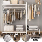Clothes Rail 120KG Load Clothes Rack Shelfs Shoe Rack Display Stand Heavy Duty
