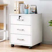 3 Drawers Filing Cabinet Home Office Mobile File Storage Organizer Under Desk