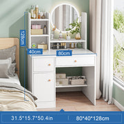 Dressing Table With LED Lights Vanity Makeup Desk Wooden Bedroom Furniture Desk