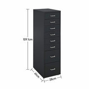 3-10 Drawer Metal Filing Cabinet Cupboard on Castors Cabinet Storage Home Office